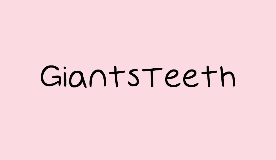 GiantsTeeth font big