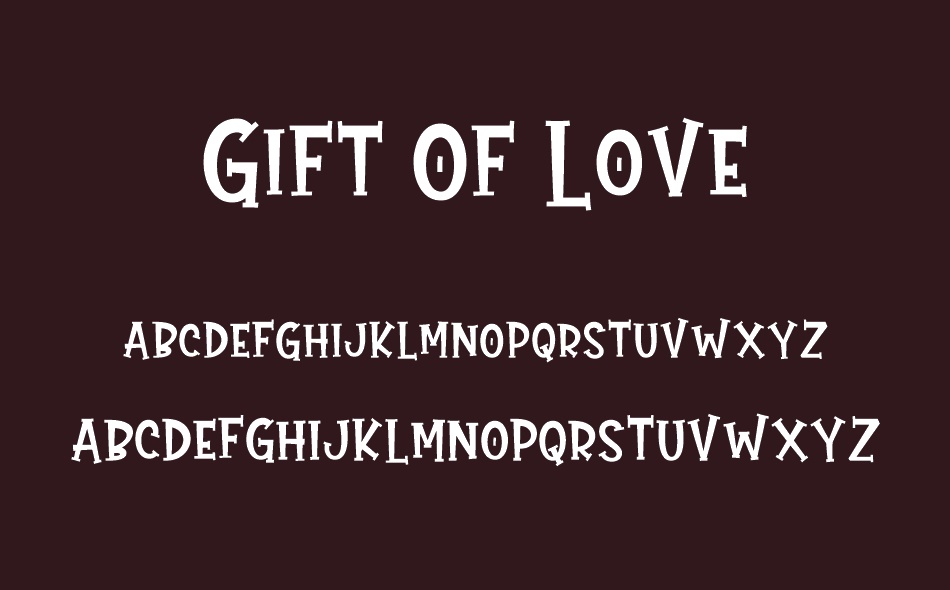 Gift Of Love font