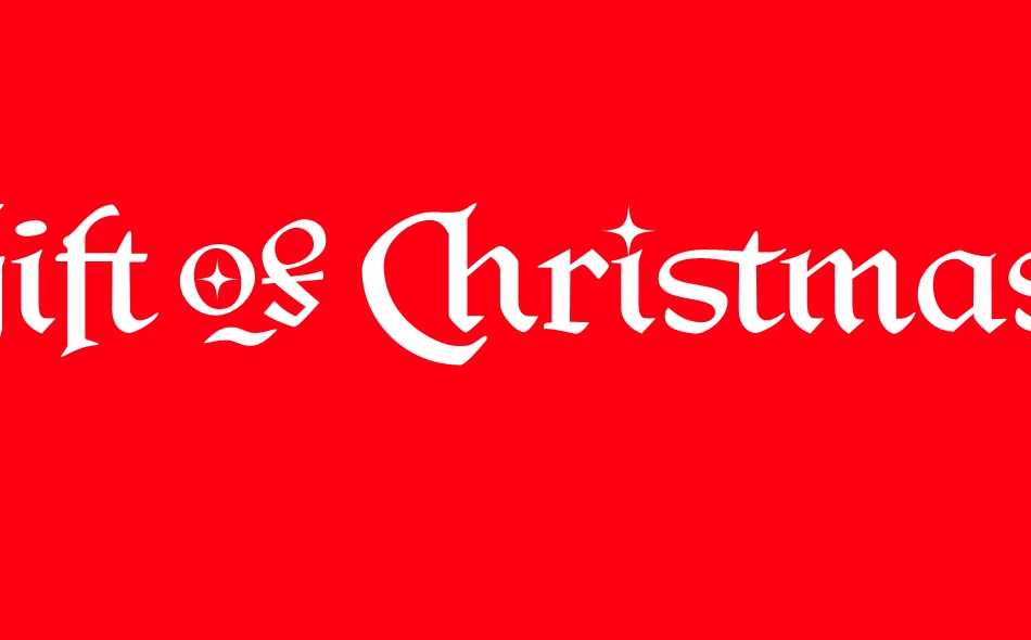 Gift Of Christmas font big