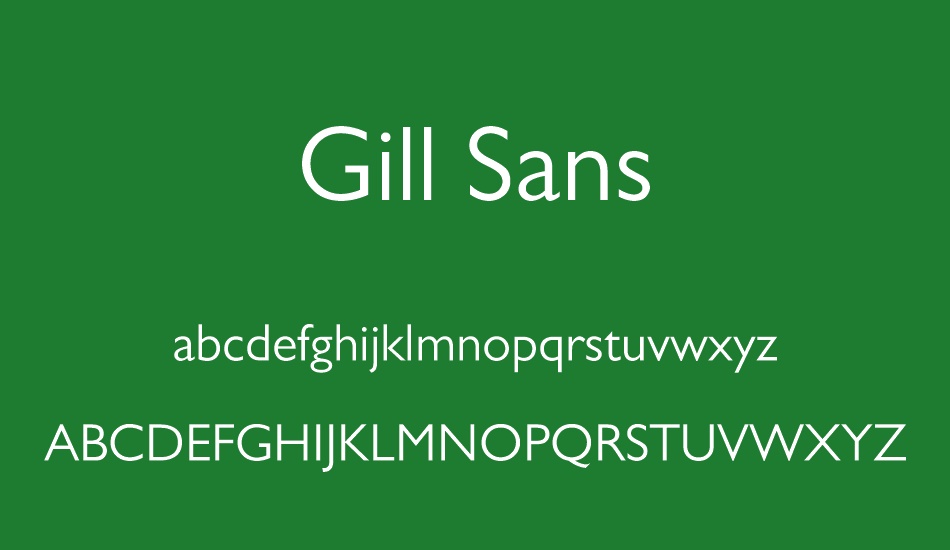 Gill Sans font