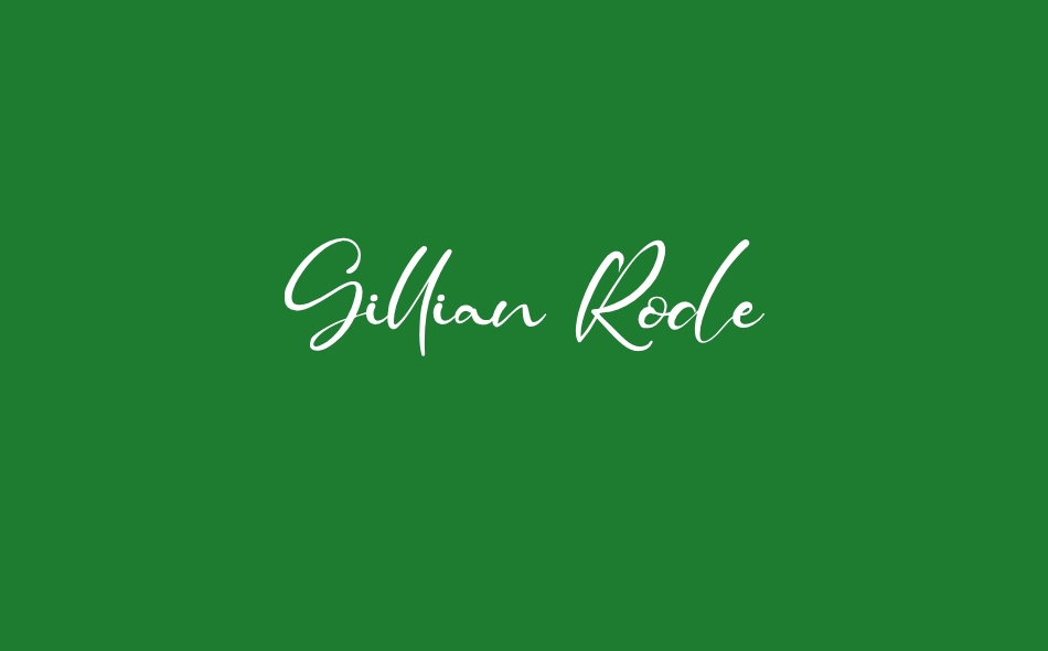 Gillian Rode font big