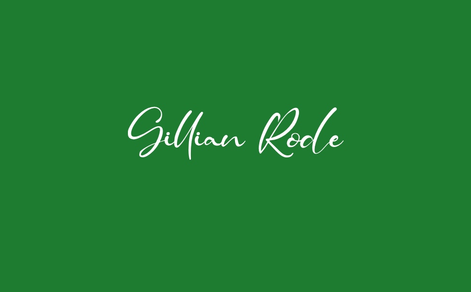 Gillian Rode font big