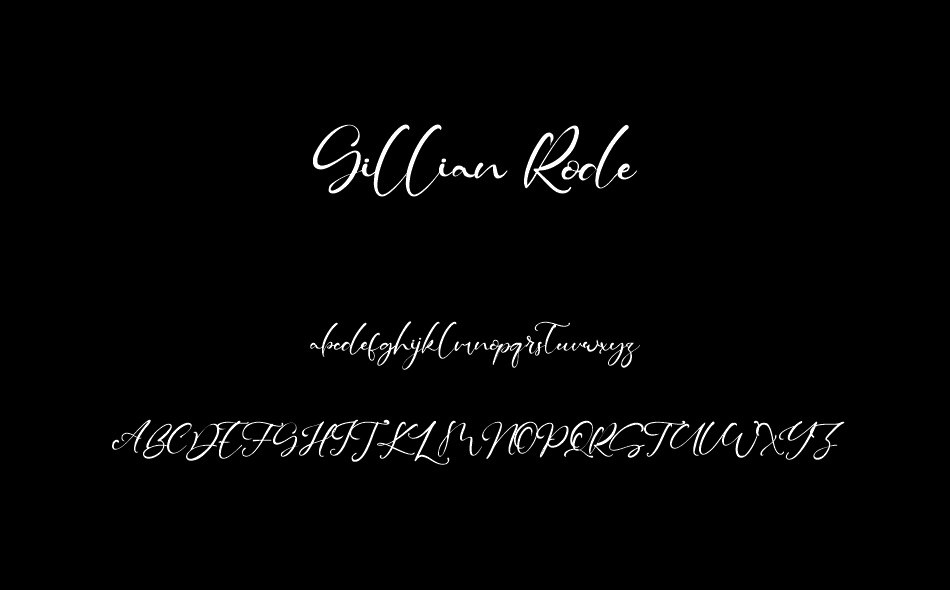 Gillian Rode font