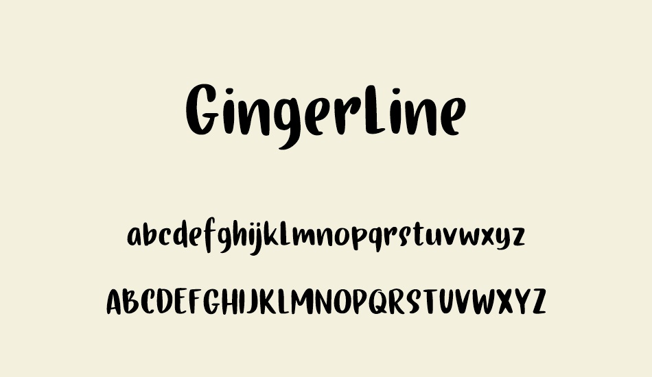 Gingerline DEMO font