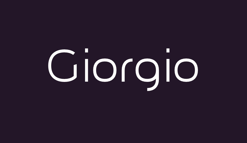 Giorgio font big