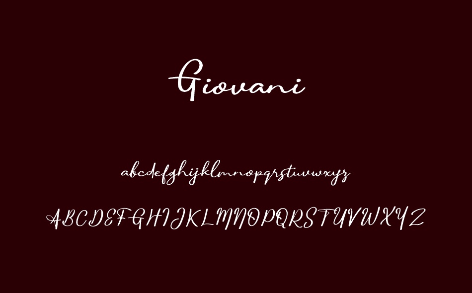 Giovani font