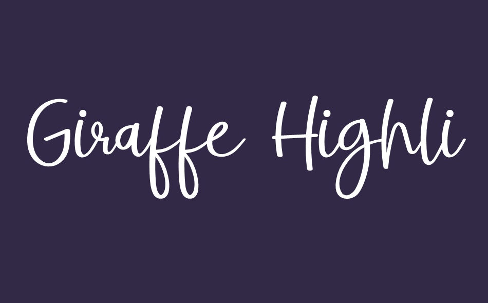 Giraffe Highlight font big