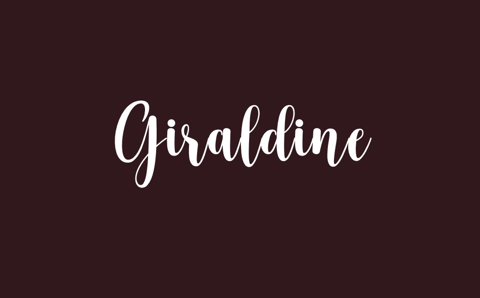 Giraldine font big