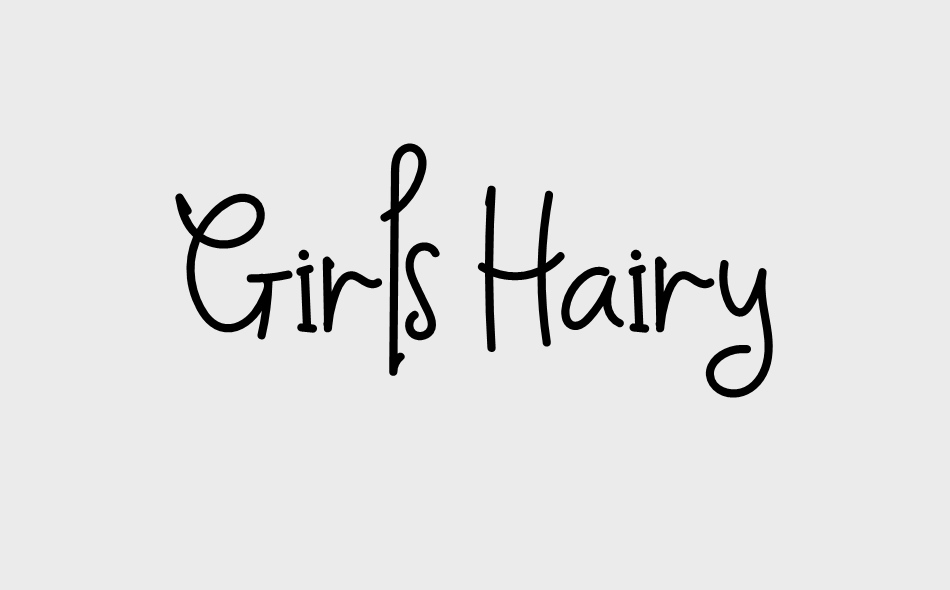 Girls Hairy font big