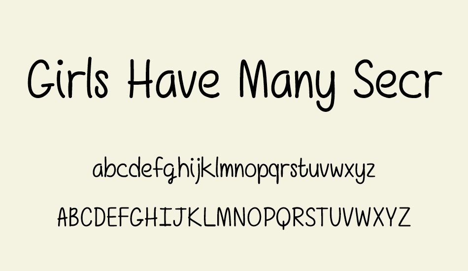 girls-have-many-secrets font