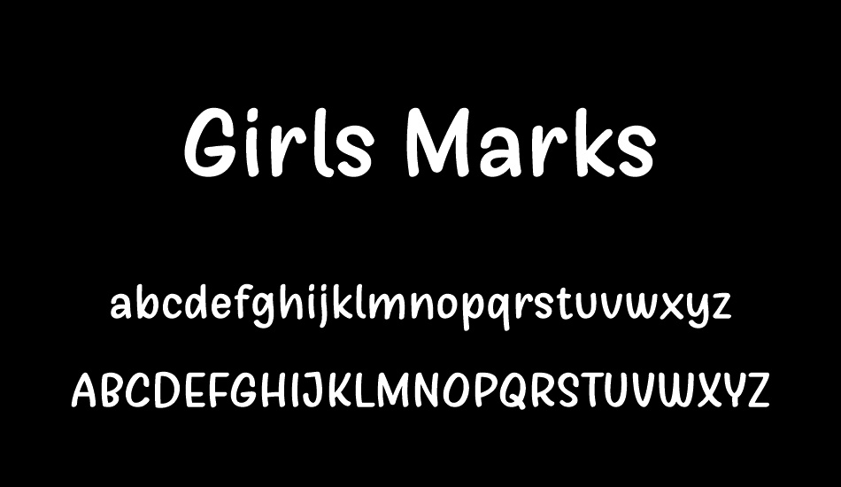 Girls Marks font