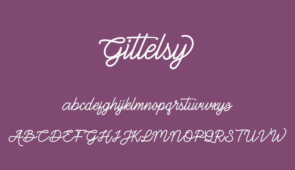 Gittelsy font