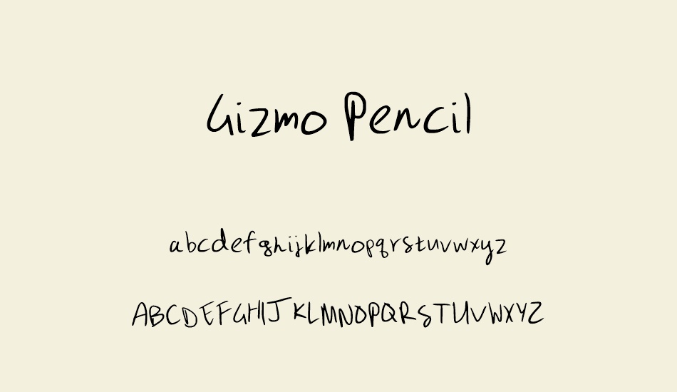 Gizmo Pencil Personal Use font