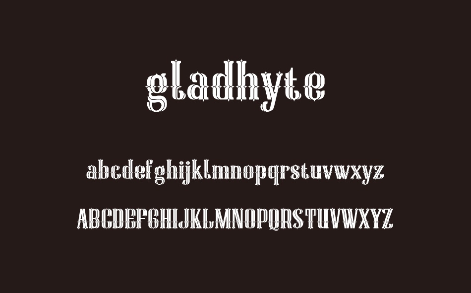 Gladhyte font