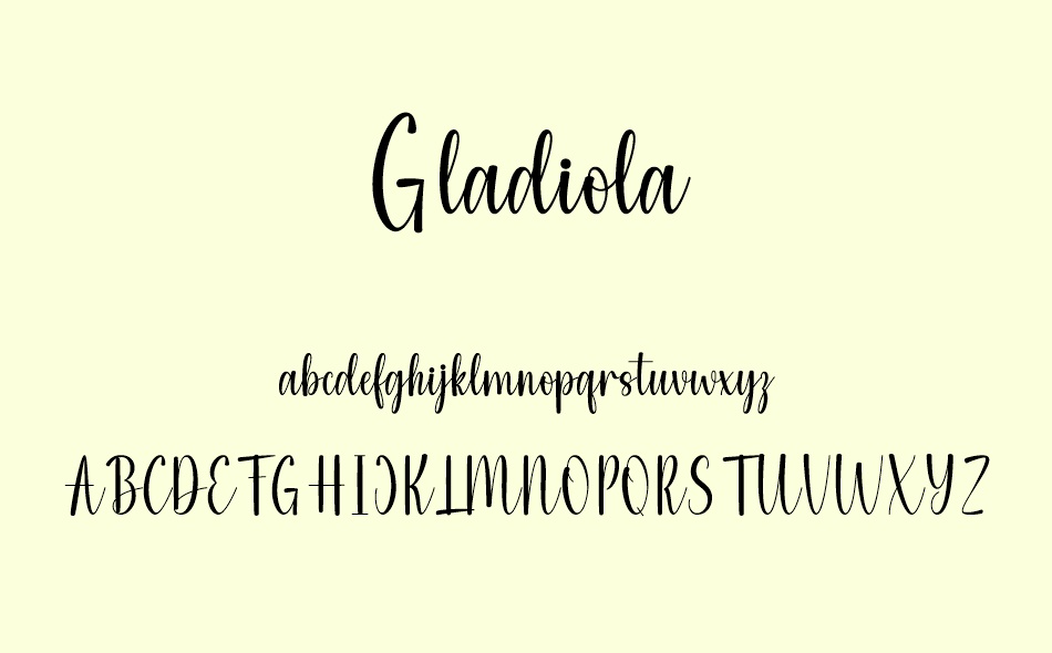 Gladiola font