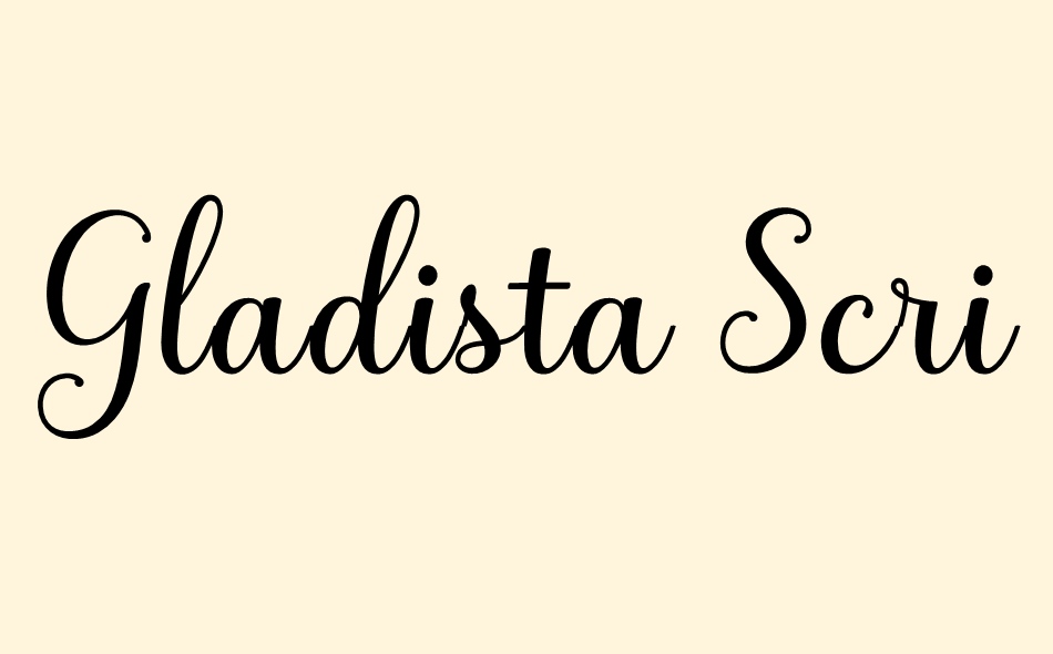 Gladista Script font big