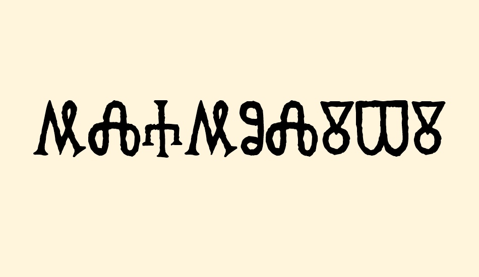 Glagolitic AOE font big