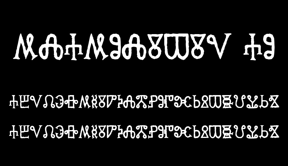 Glagolitic AOE font