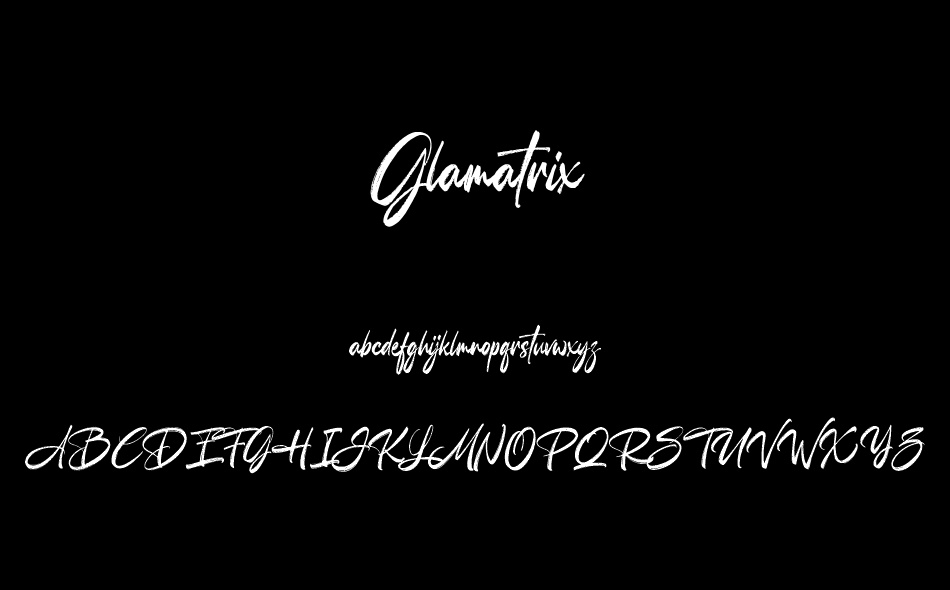 Glamatrix font