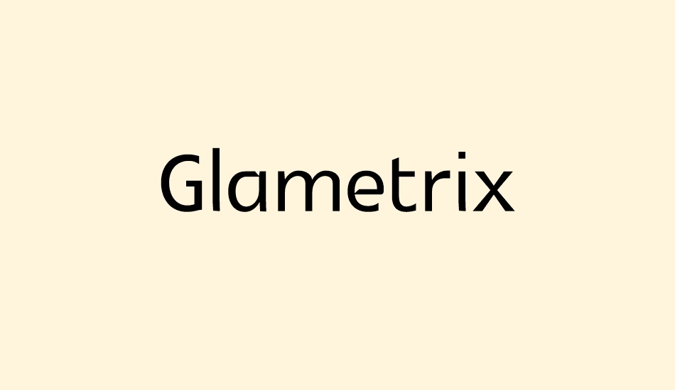 glametrix font big