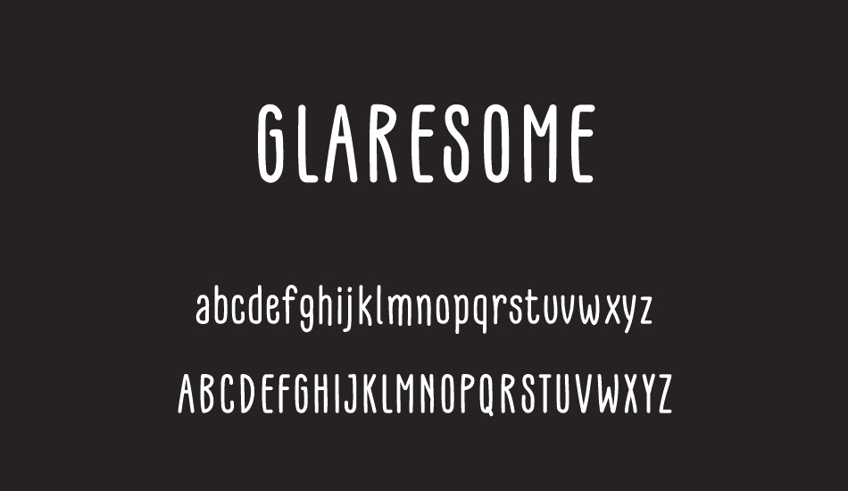 GLARESOME font