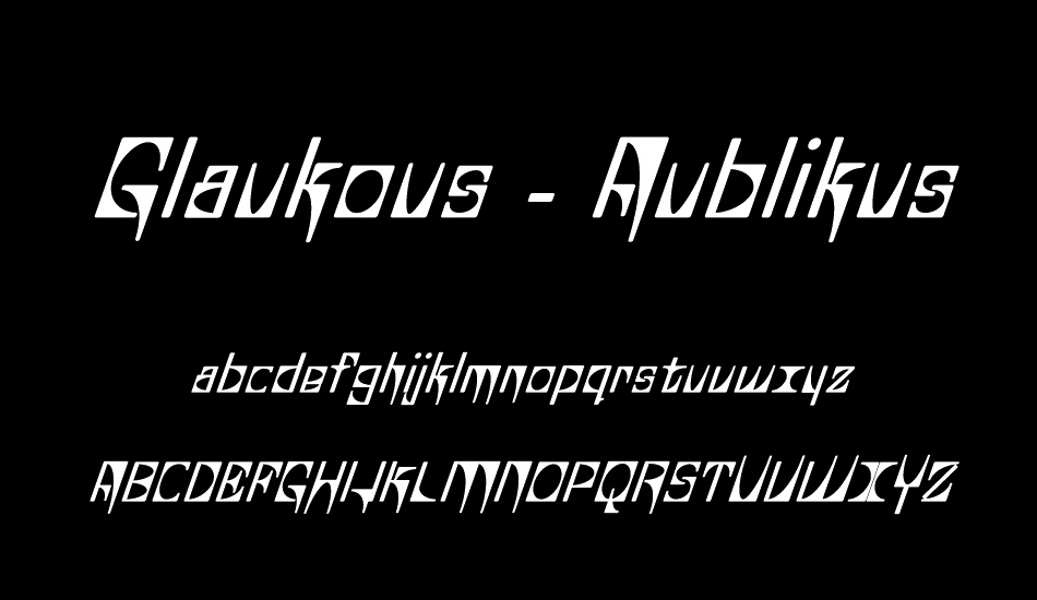 Glaukous - Aublikus font