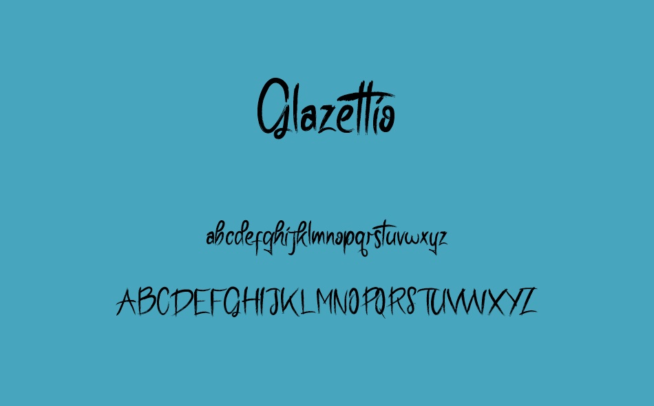 Glazettio font