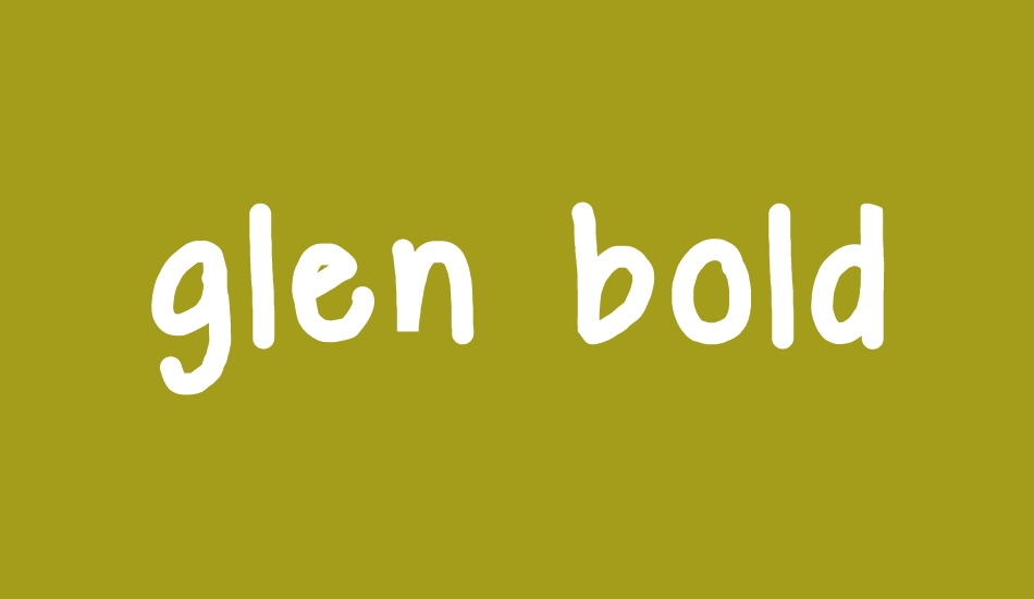 glen bold font big