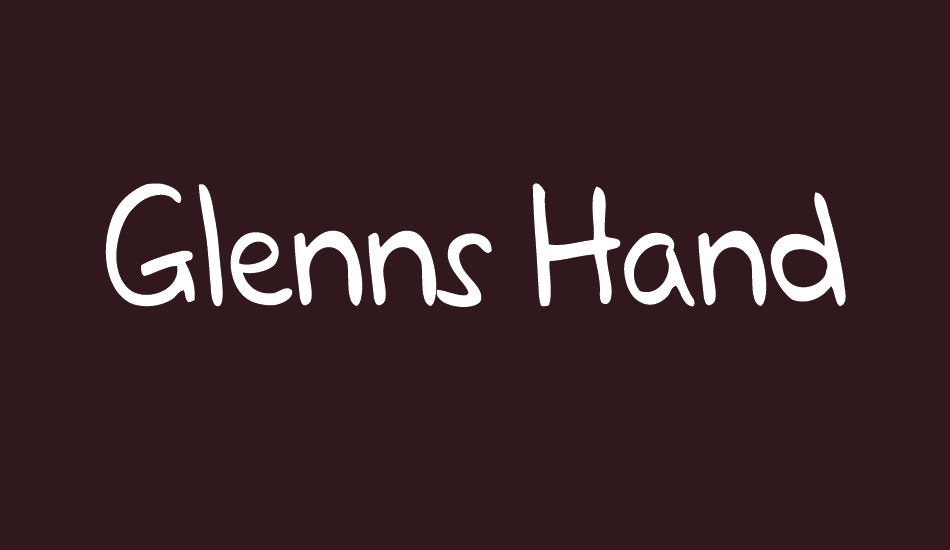 Glenns Hand font big