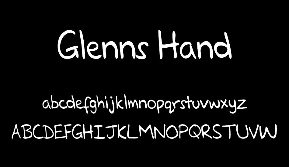 Glenns Hand font