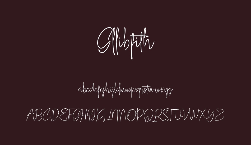 Gllibfith font