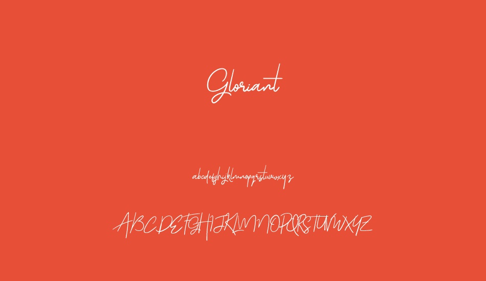 Gloriant font