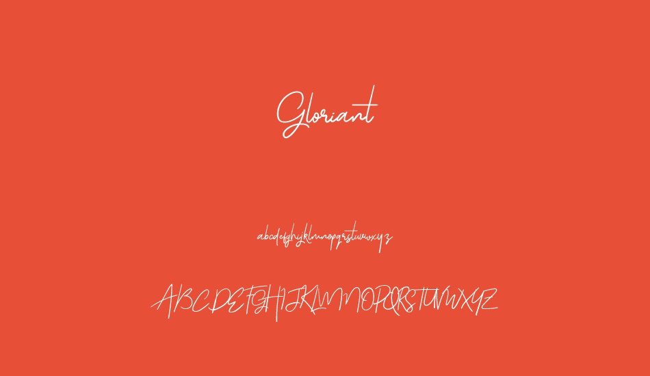 Gloriant font