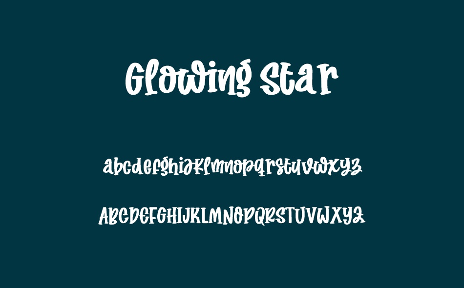 Glowing Star font