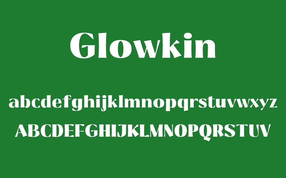 Glowkin font
