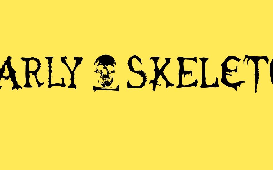 Gnarly Skeleton font big