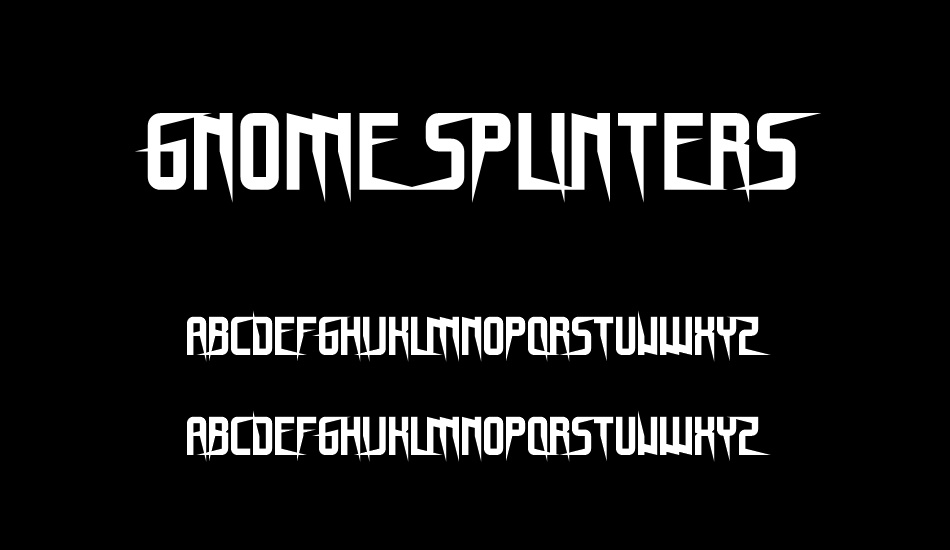 Gnome Splinters font