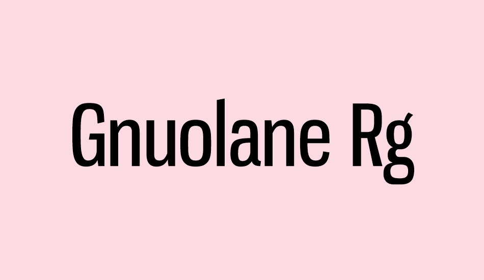 Gnuolane Rg font big