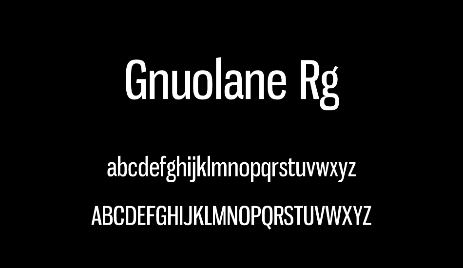 Gnuolane Rg font