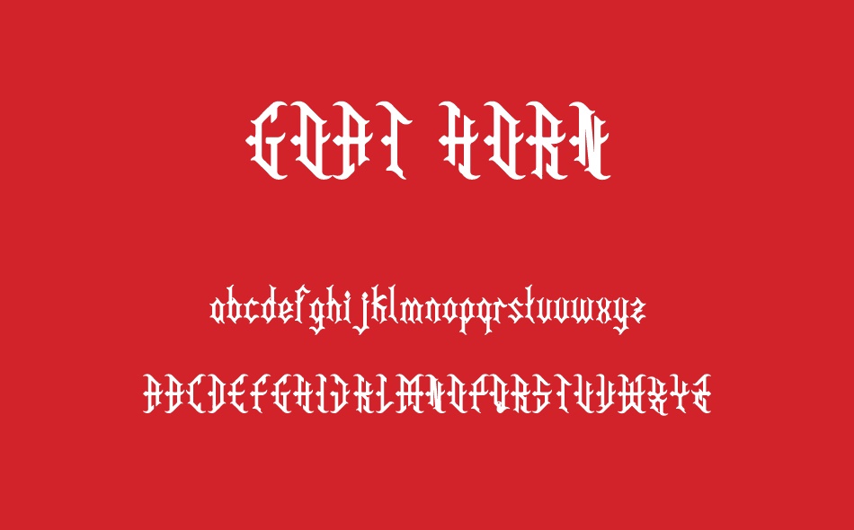 Goat Horn font