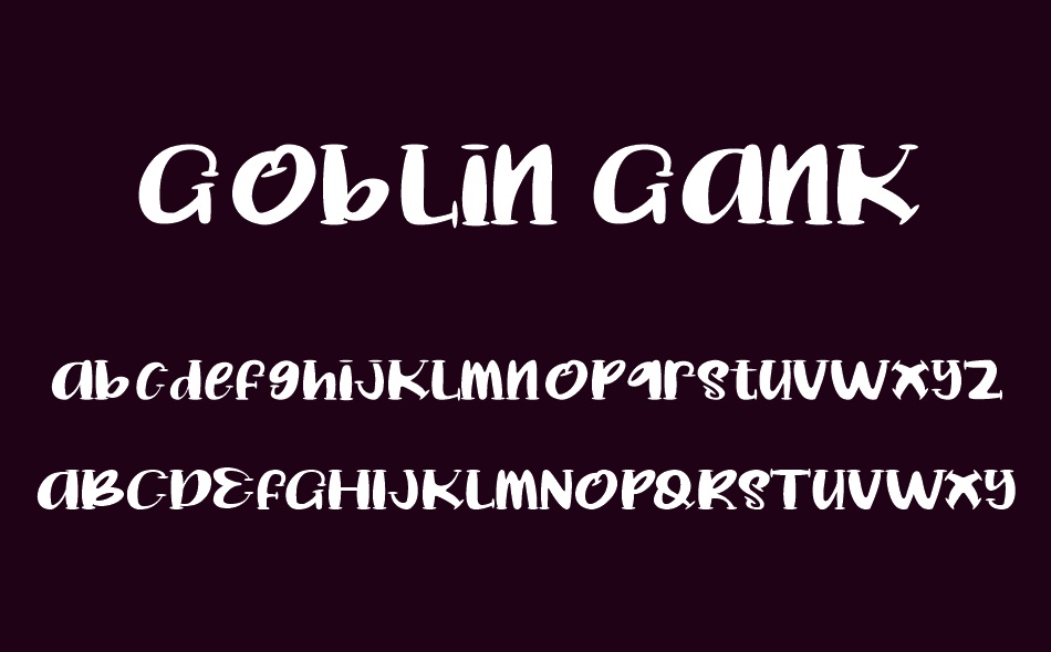 Goblin Gank font
