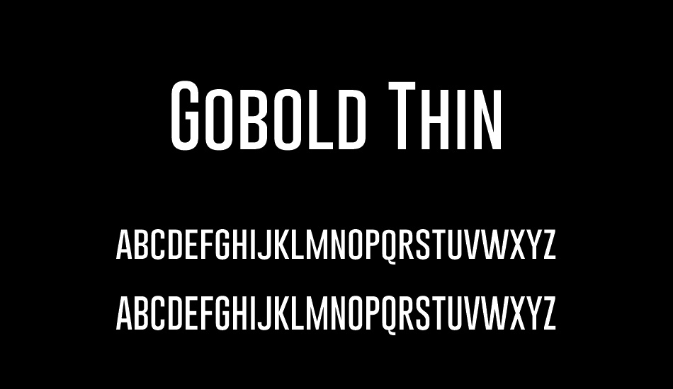 Gobold Thin font