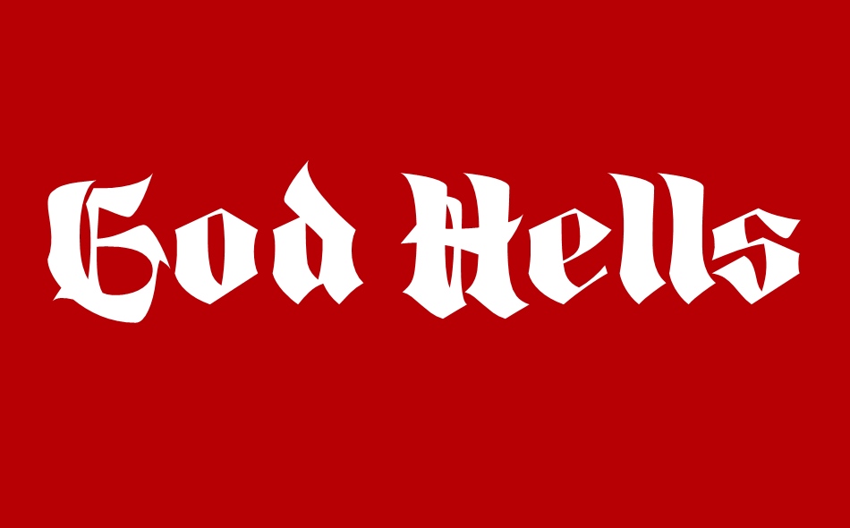 God Hells font big