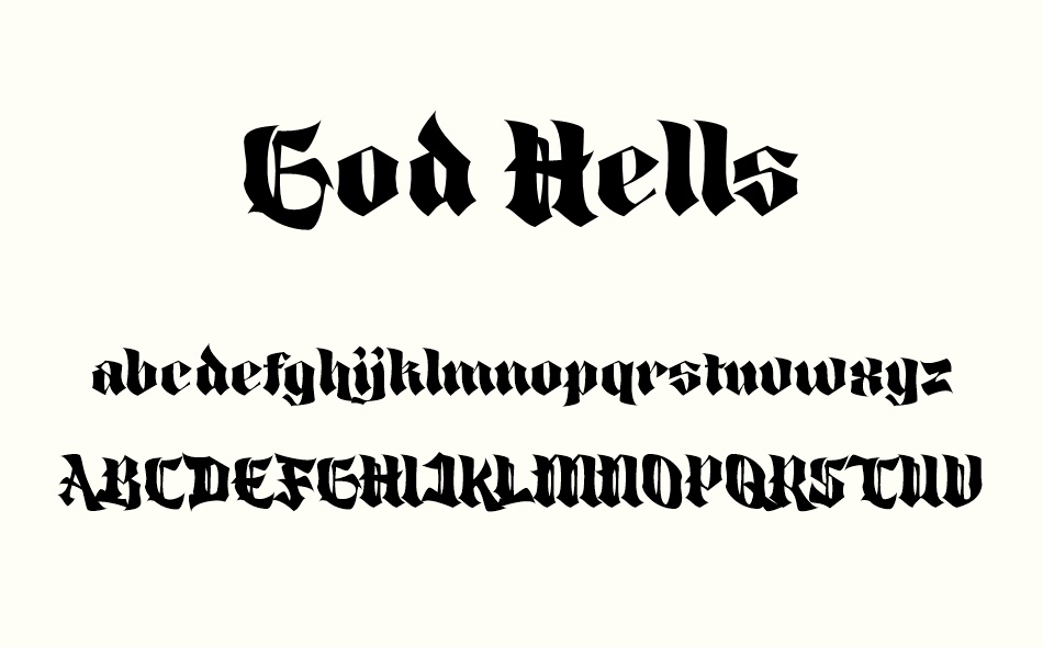 God Hells font