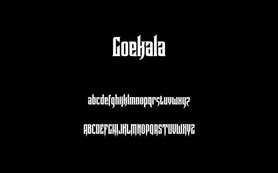 Goekala font
