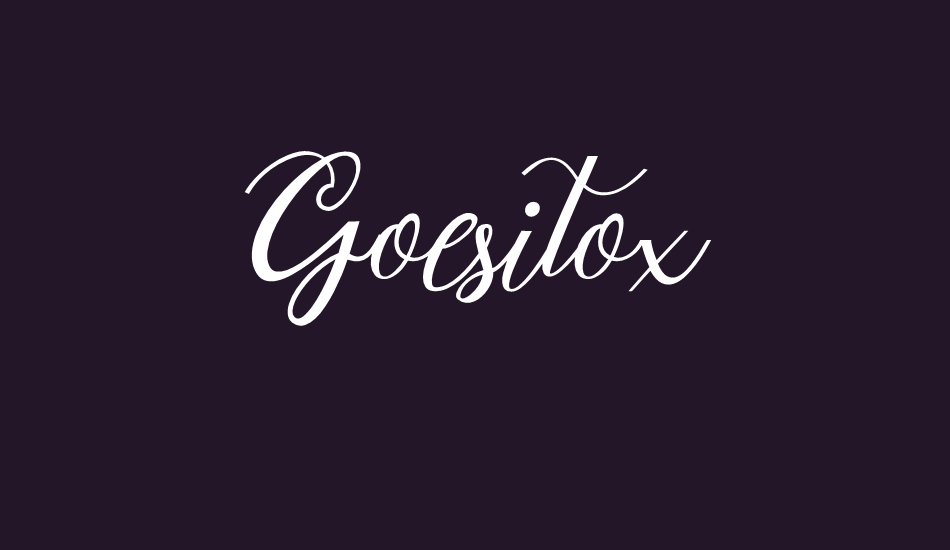 Goesitox Demo font big