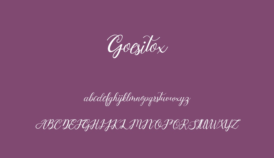 Goesitox Demo font