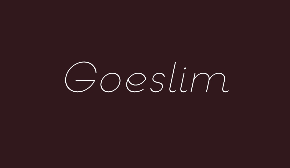 Goeslim font big
