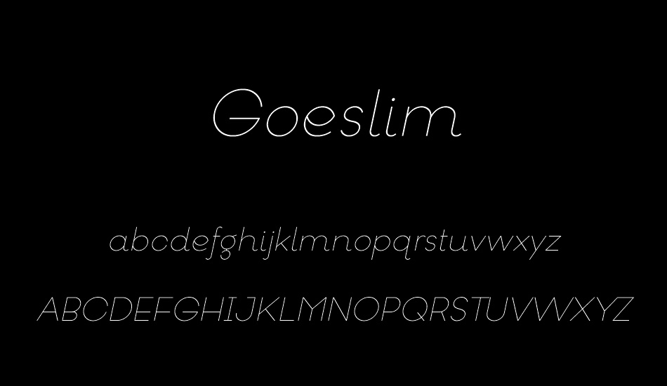 Goeslim font