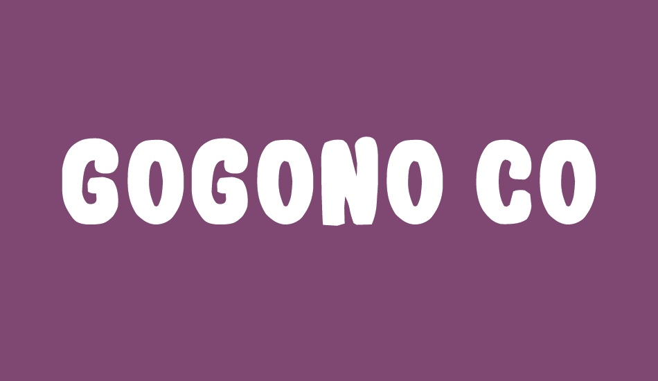 Gogono Cocoa Mochi font big